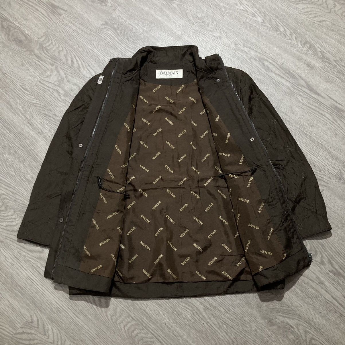 Balmain Balmain Paris Monogram Quilted Jacket Dark Brown Luxury Size US XXL / EU 58 / 5 - 11 Thumbnail