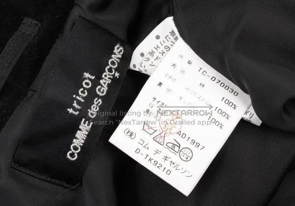 Comme des Garcons Comme des Garcons size F Black vintage velvet top Size M / US 6-8 / IT 42-44 - 9 Thumbnail