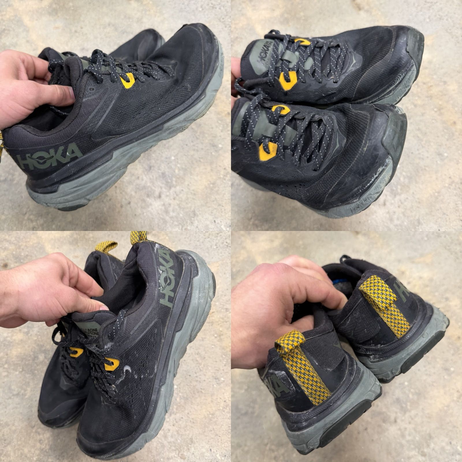 Vintage Hoka One One Challenger ATR 6 Mens 7D Trail Running Sneakers Dark Blue Black Thyme D Low Top Size US 7 / EU 40 - 8 Thumbnail