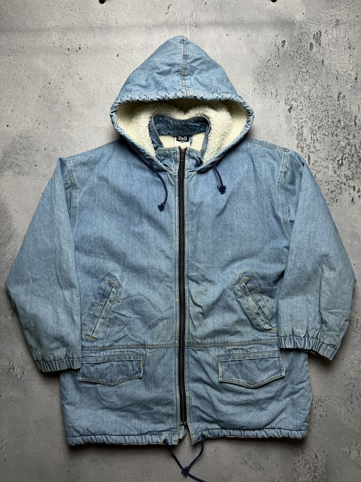 Dolce & Gabbana Vintage Dolce & Gabbana Zip-Up Sherpa Archive Denim Jacket Size US M / EU 48-50 / 2 - 11 Thumbnail
