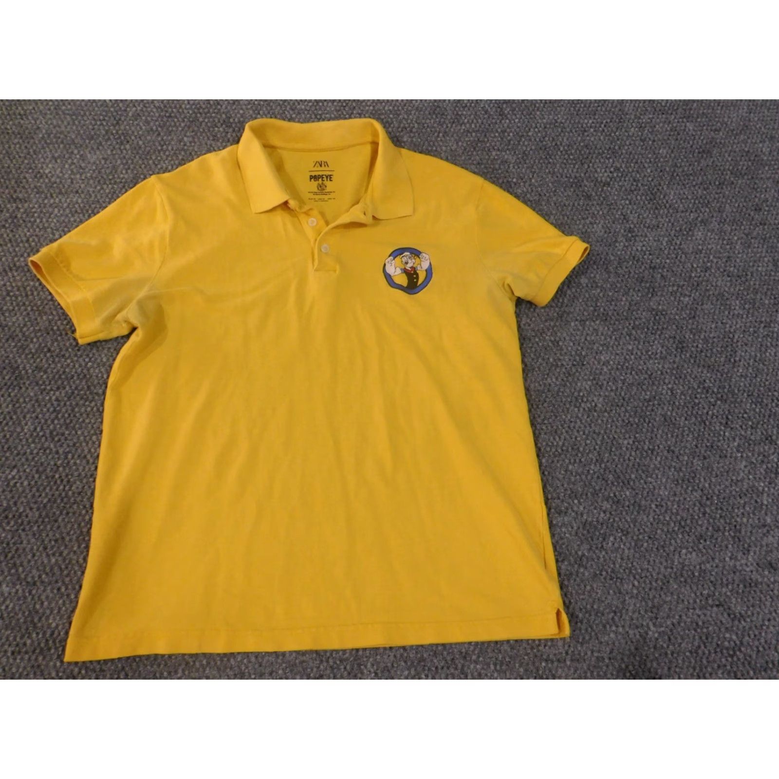 Zara Zara Polo Shirt Men M Yellow Cotton Embroidered 90s Classic Golf Casual Short Sleeve Size US M / EU 48-50 / 2 - 3 Thumbnail