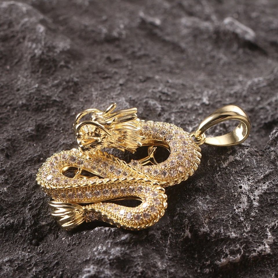 Jewelry Dragon Pendant Necklace Chain Size ONE SIZE - 3 Thumbnail