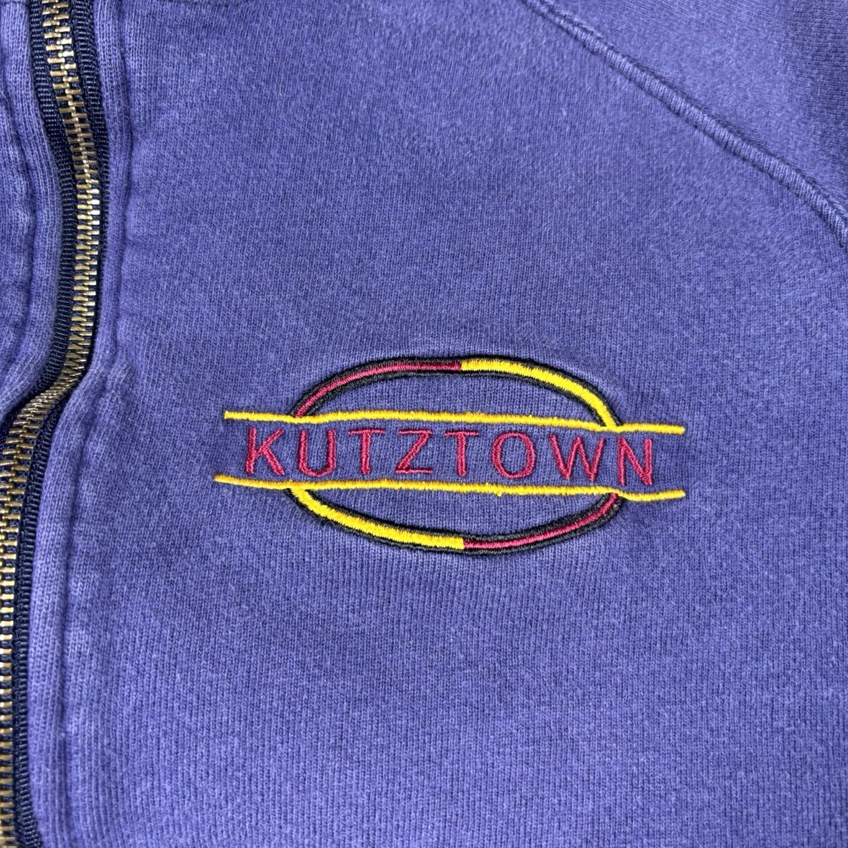 Champion VINTAGE Champion Sweatshirt Mens XL USA 80s Reverse Weave Q_Zip Logo Blue Size US XL / EU 56 / 4 - 4 Thumbnail