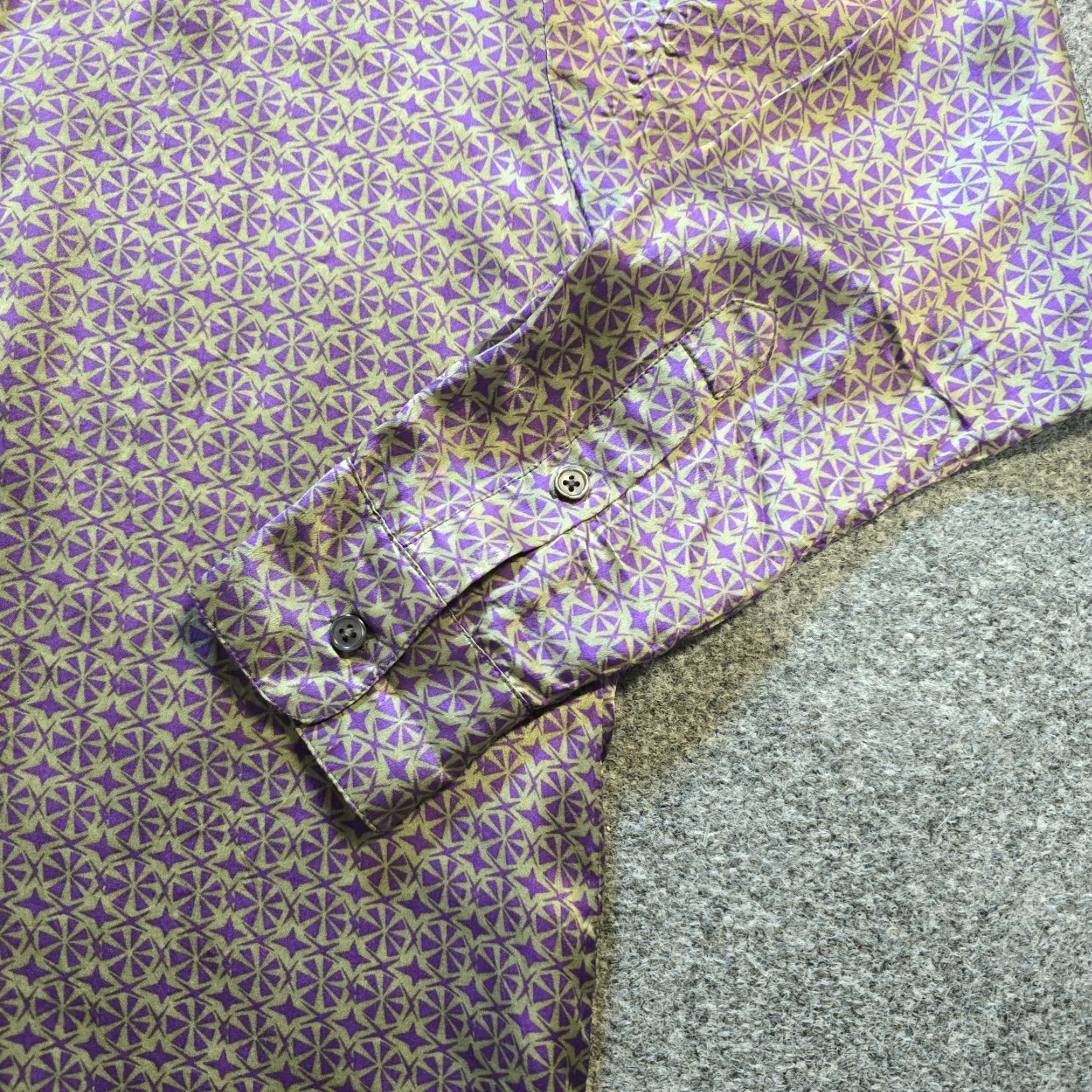 Vintage Cabi Top Blouse Silk Button Up Long Sleeve Purple Gray XS Womens Regular Size XS / US 0-2 / IT 36-38 - 4 Thumbnail