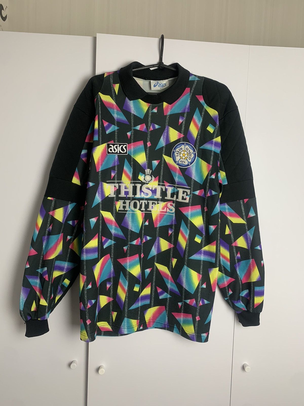 image of Asics x Soccer Jersey Leeds United Afc Vintage 1994 Goalkeeper Jersey in Green, Men's (Size Medium)