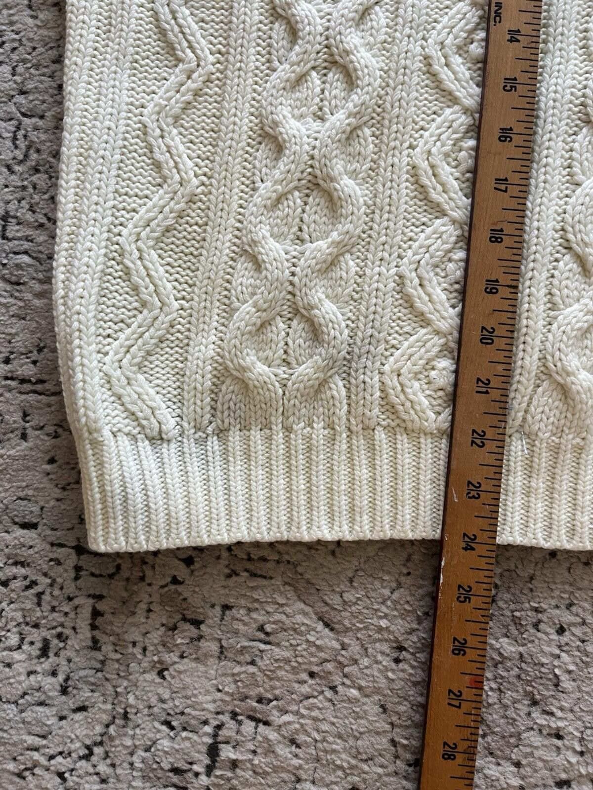 Sears VTG 80s Sears Cable Knit Cream Sweater Men’s Large Size US L / EU 52-54 / 3 - 6 Thumbnail