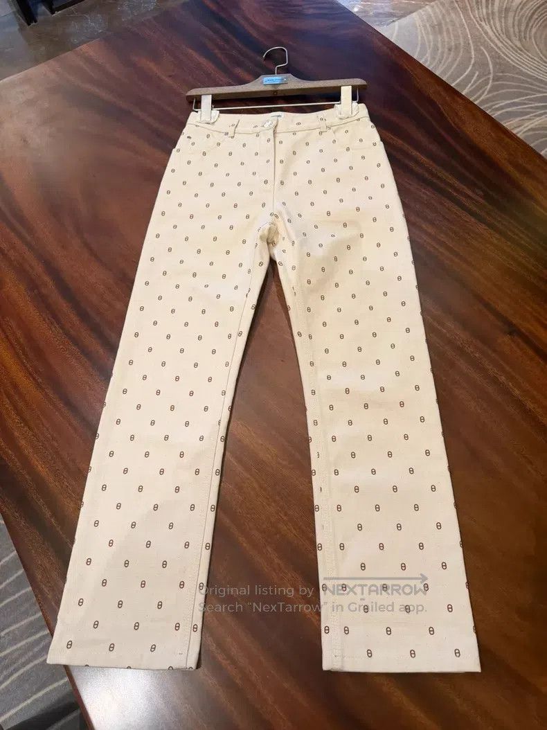 Hermes Hermes Pig Nose Full Print Denim Pants Size 42" / US 20 - 3 Thumbnail