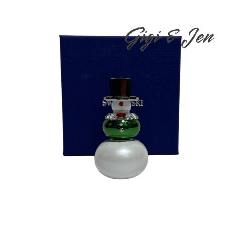 Swarovski Swarovski Holiday Cheers Snowman, Green, Figurine Christmas Size ONE SIZE - 4 Thumbnail