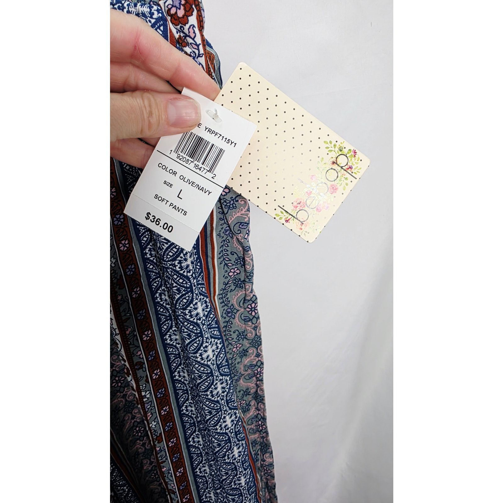 Other Bebop Boho Smocked Elastic Waist Wide Leg Women's Pants Size 25" / US 0 / IT 36 - 8 Thumbnail