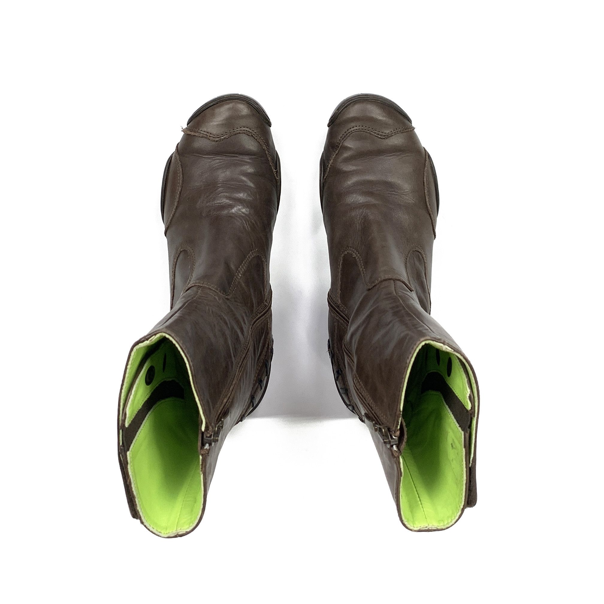 Marithe + Francois Girbaud 00's Leather Zip Up Boots Size US 8 / IT 38 - 2 Thumbnail