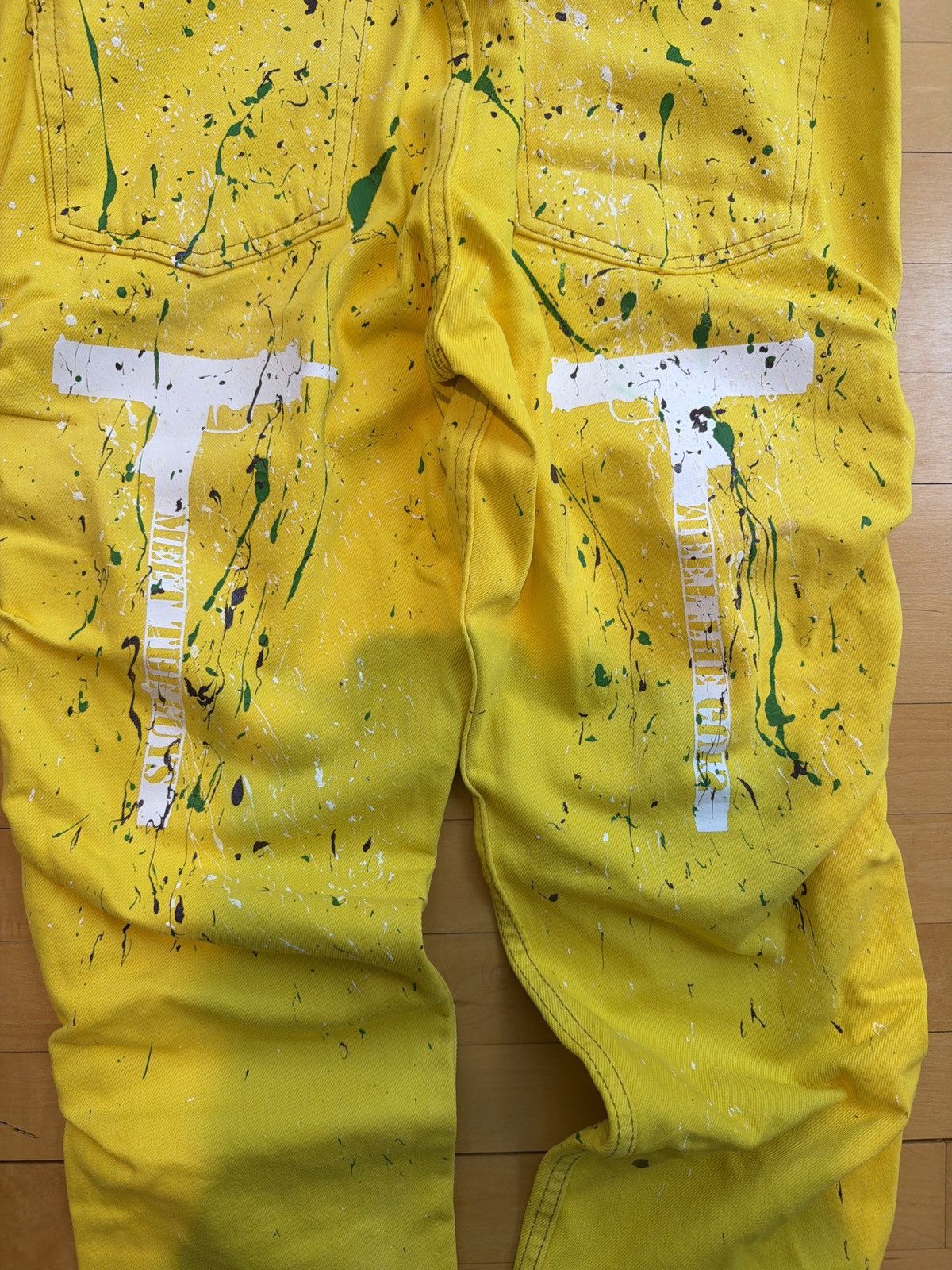 Other Meet The Guys Yellow Uzi Denim Size US 32 / EU 48 - 4 Thumbnail