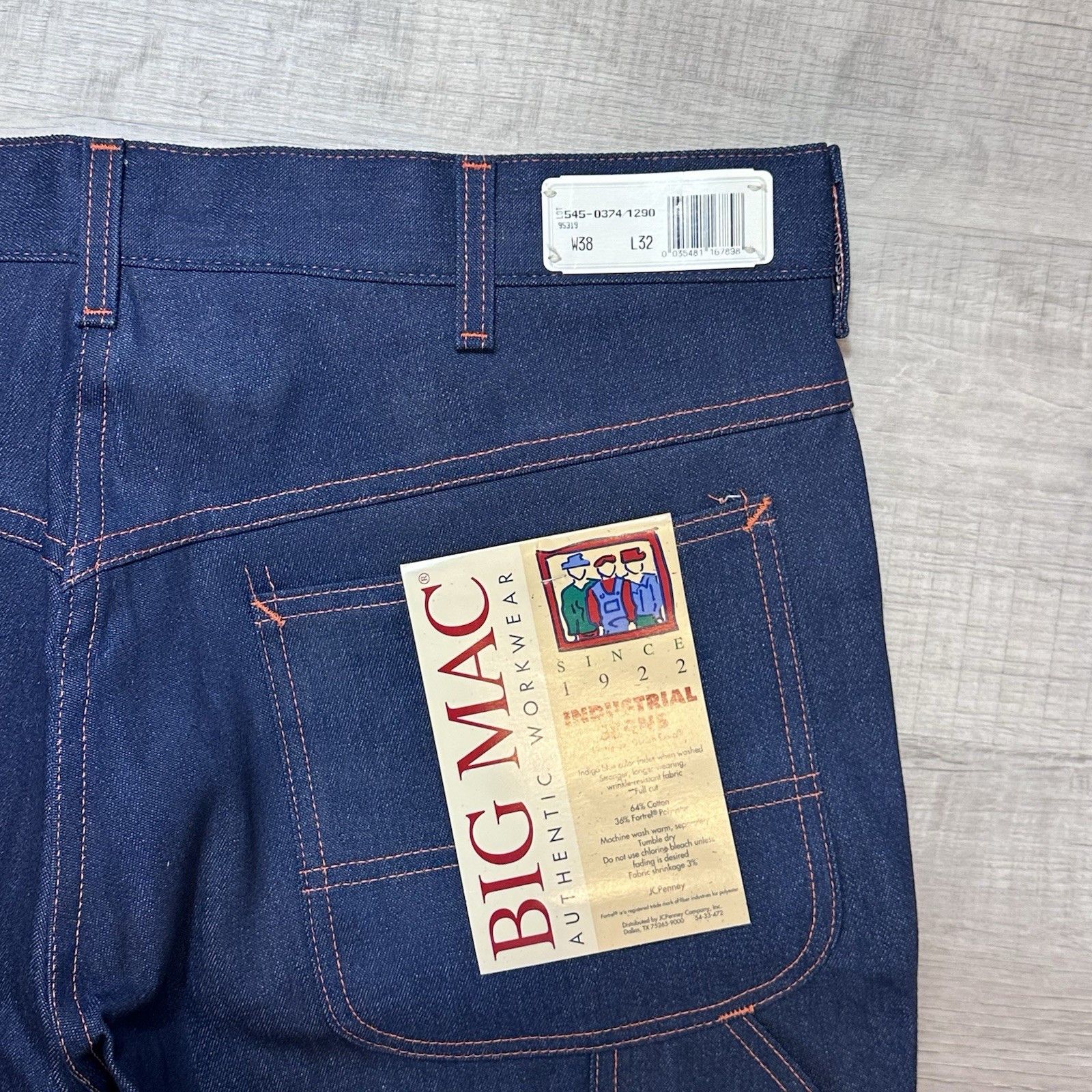 Big Mac VTG 70’s BIG MAC Industrial Jean 38x32 Carpenter Workwear Size US 38 / EU 54 - 10 Thumbnail