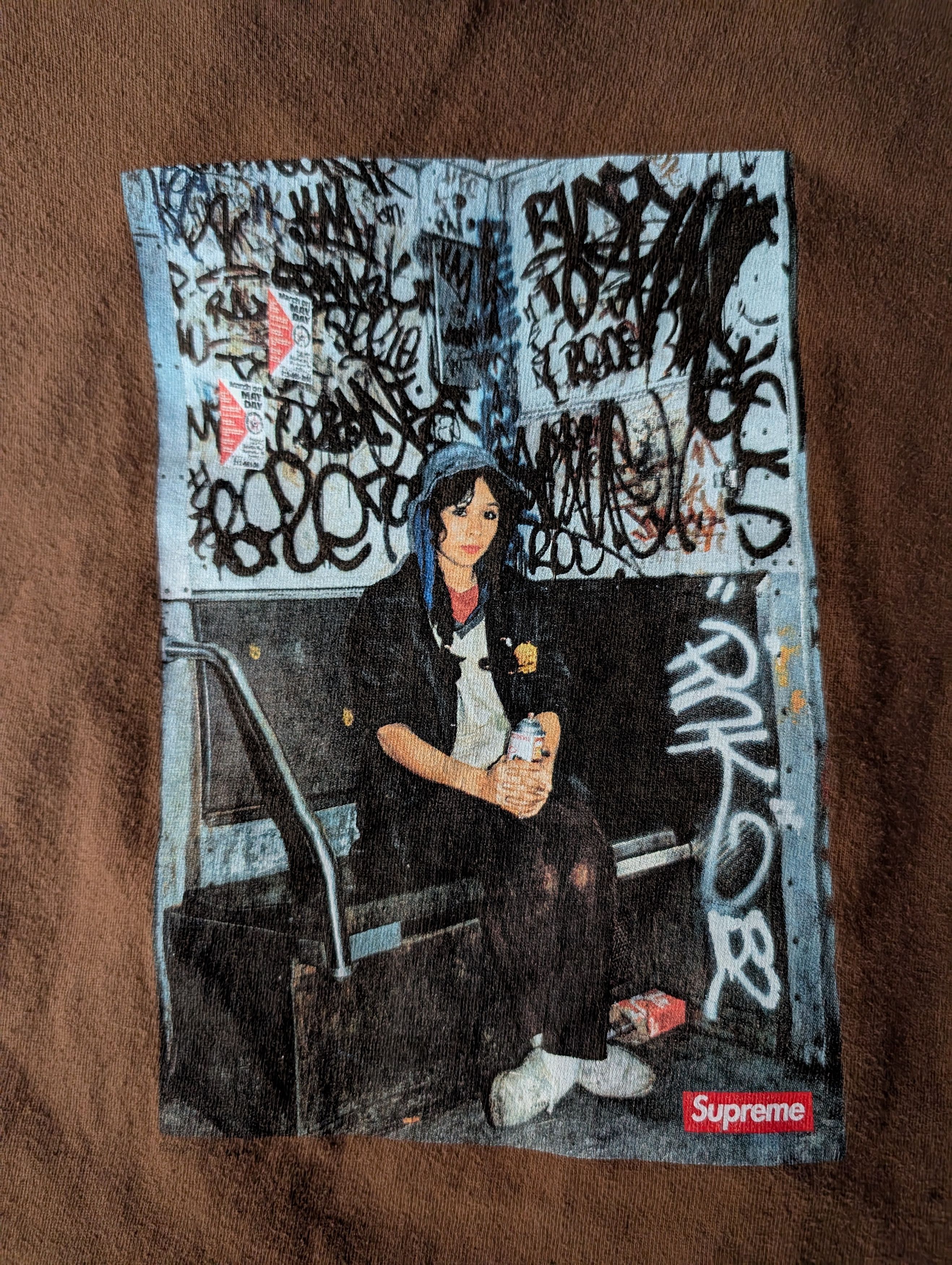 Supreme Supreme x Lady Pink Brown Graffiti Tee Size US M / EU 48-50 / 2 - 2 Thumbnail
