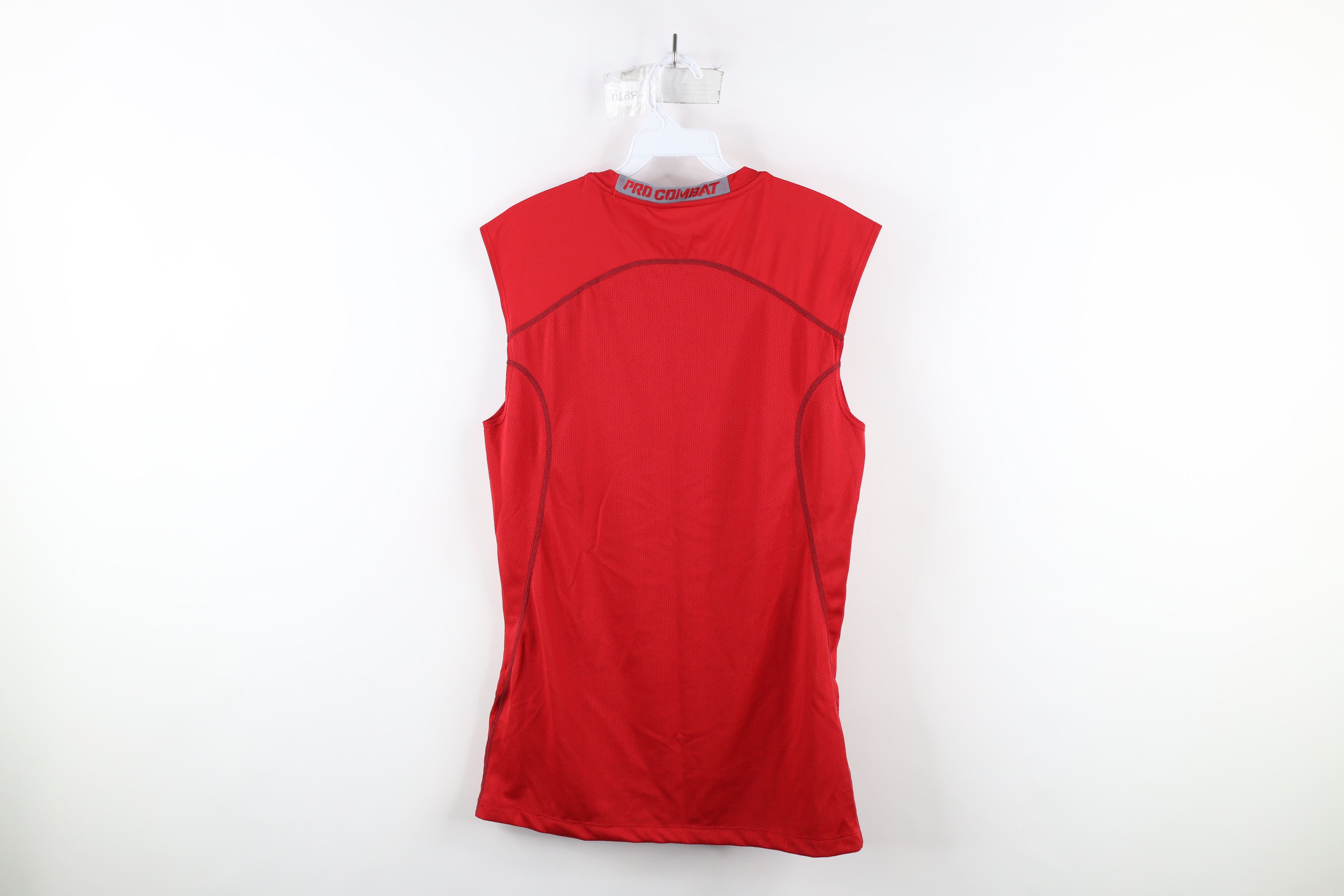 Nike × Vintage Nike Pro Combat Compression Sleeveless Training T-Shirt Red Size US S / EU 44-46 / 1 - 11 Thumbnail