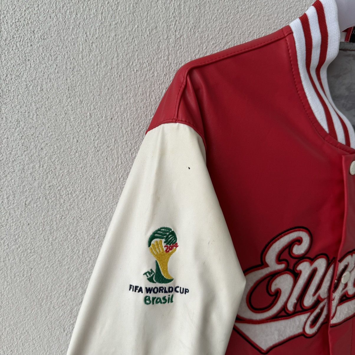 ENGLAND team FIFA WORLD CUP BRASIL 2014 varsity jacket