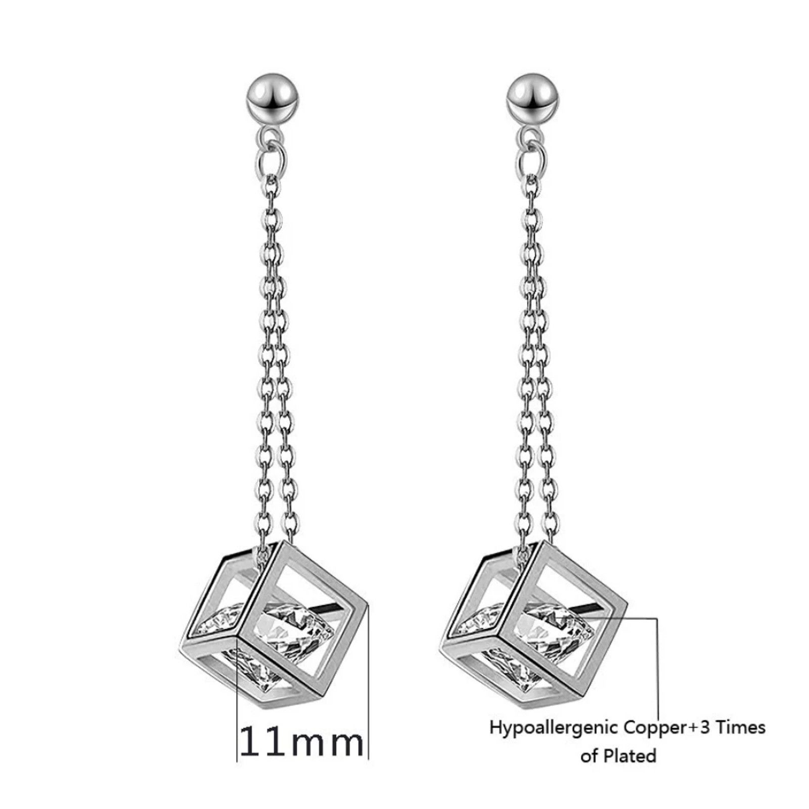 & Other Stories Jacob Crystal Cube Dangle Earrings Size ONE SIZE - 2 Thumbnail