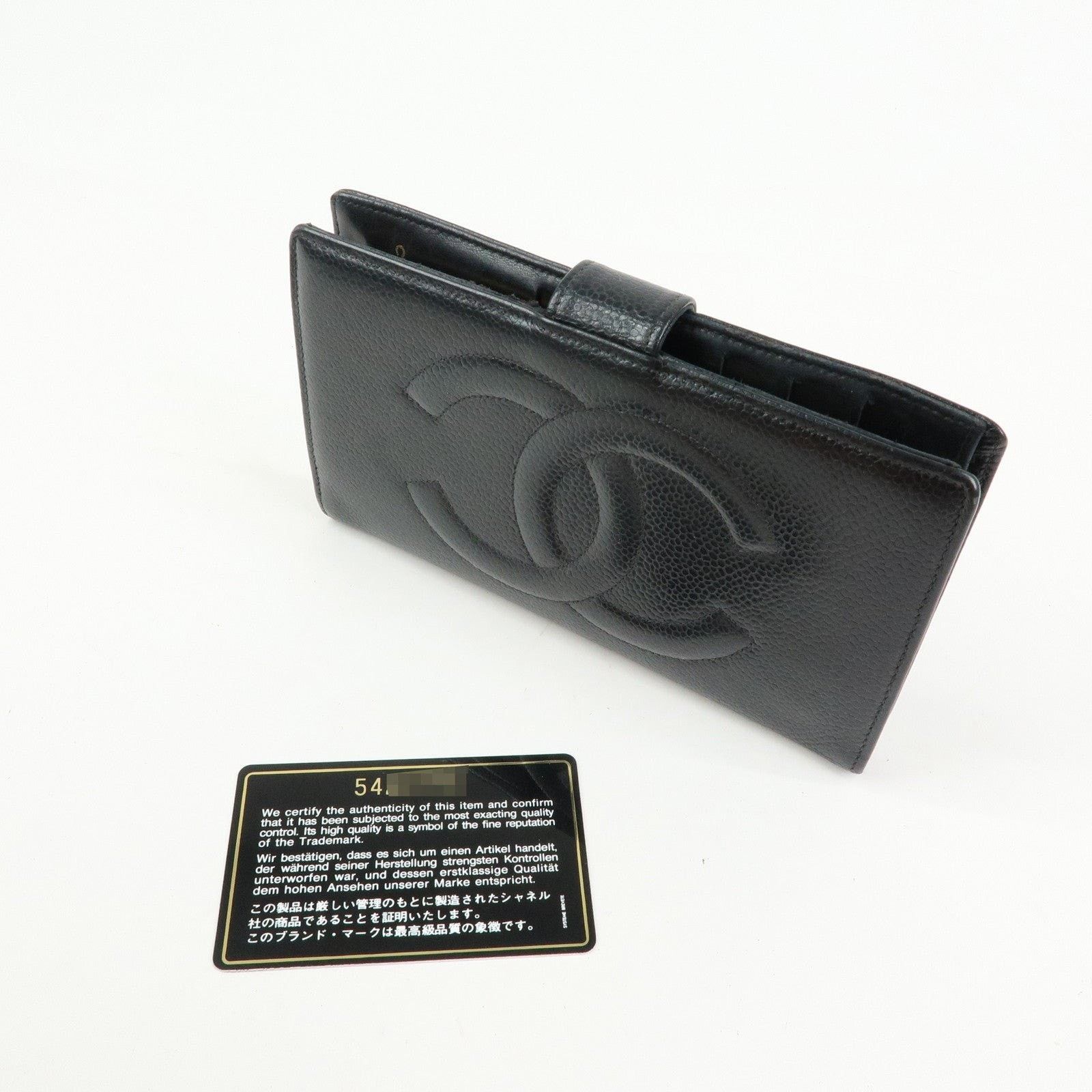 Chanel Chanel CC Logo Caviar Leather Wallet Black Size ONE SIZE - 8 Thumbnail