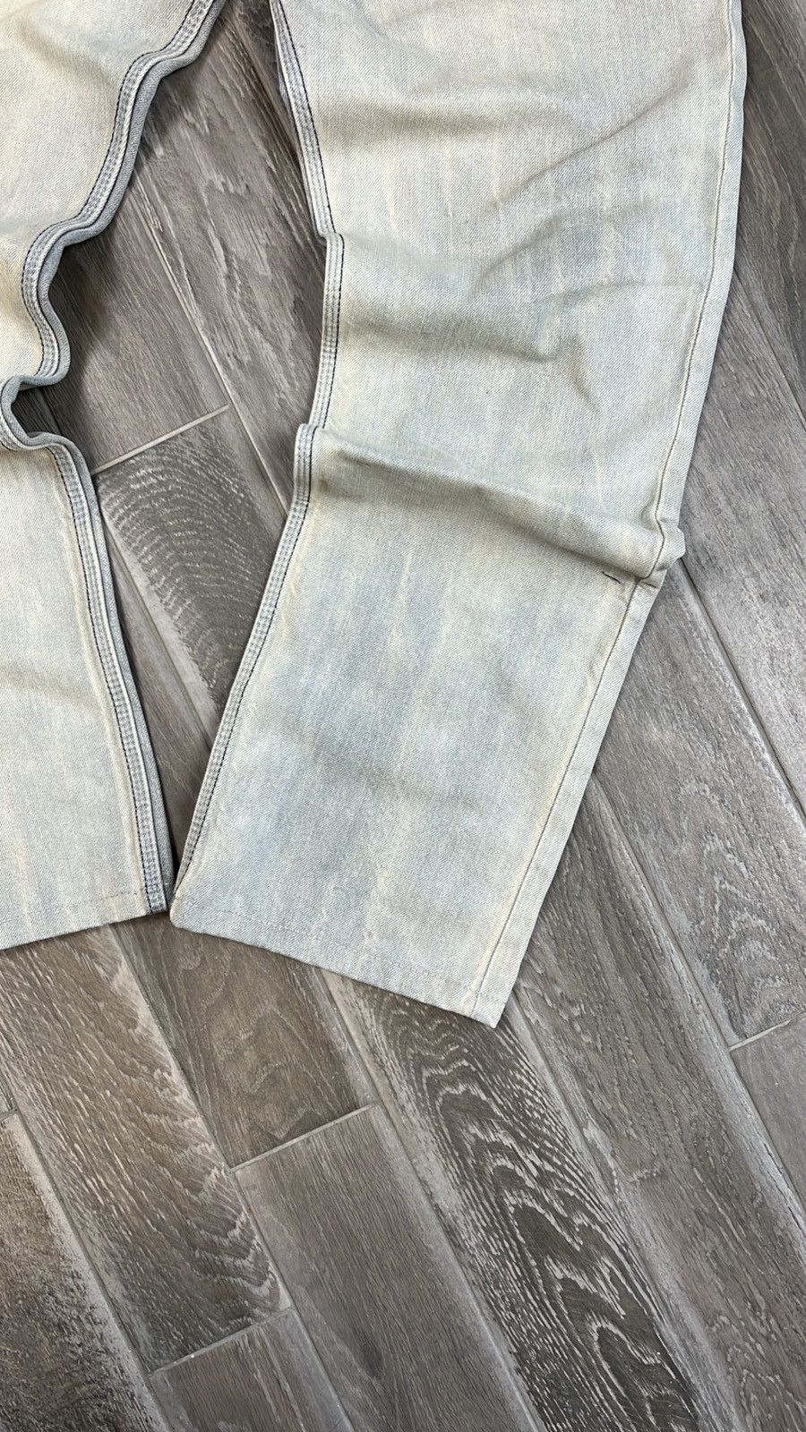 Japanese Brand × Vintage Hype Distressed Washed Jeans Dirty style Size US 34 / EU 50 - 3 Thumbnail