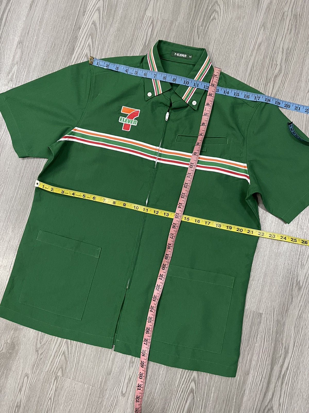Japanese Brand × Uniform Wares Japan 7 eleven zip up work shirt Size US M / EU 48-50 / 2 - 8 Thumbnail