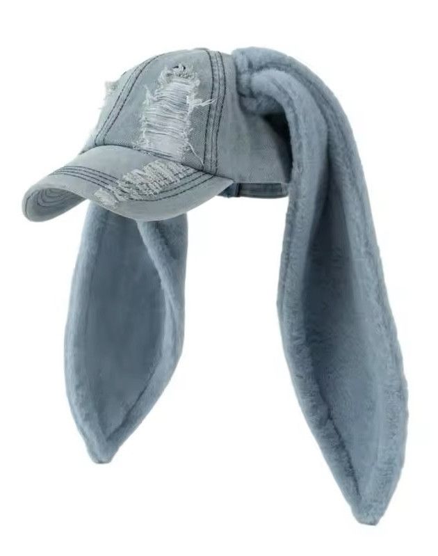 Japanese Brand Long Ear Decors Distressed Baseball Cap Size ONE SIZE - 1 Thumbnail