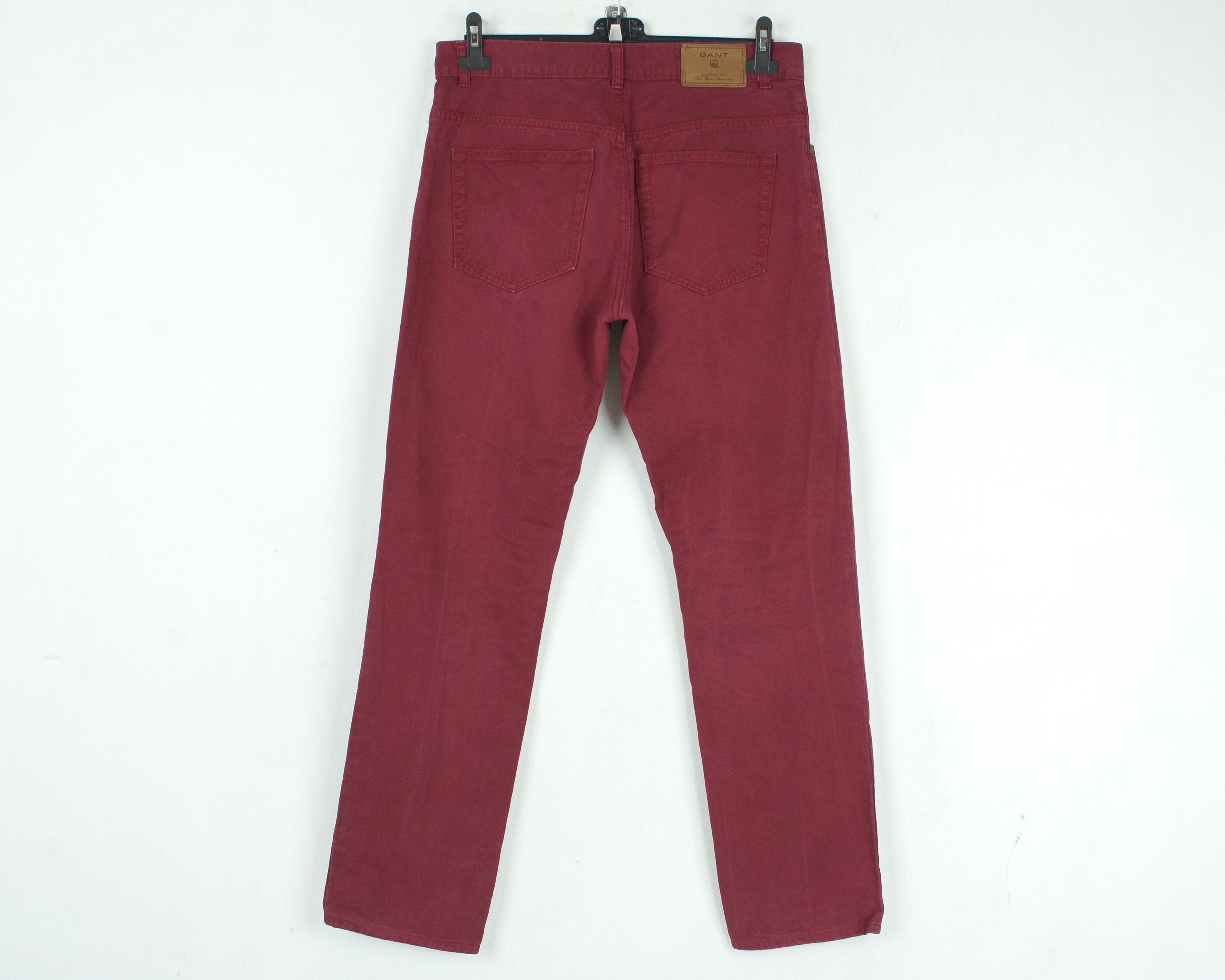 Gant Tyler W33 L32 Jeans Denim Pants Trousers Straight Reg Red Size US 33 - 4 Thumbnail