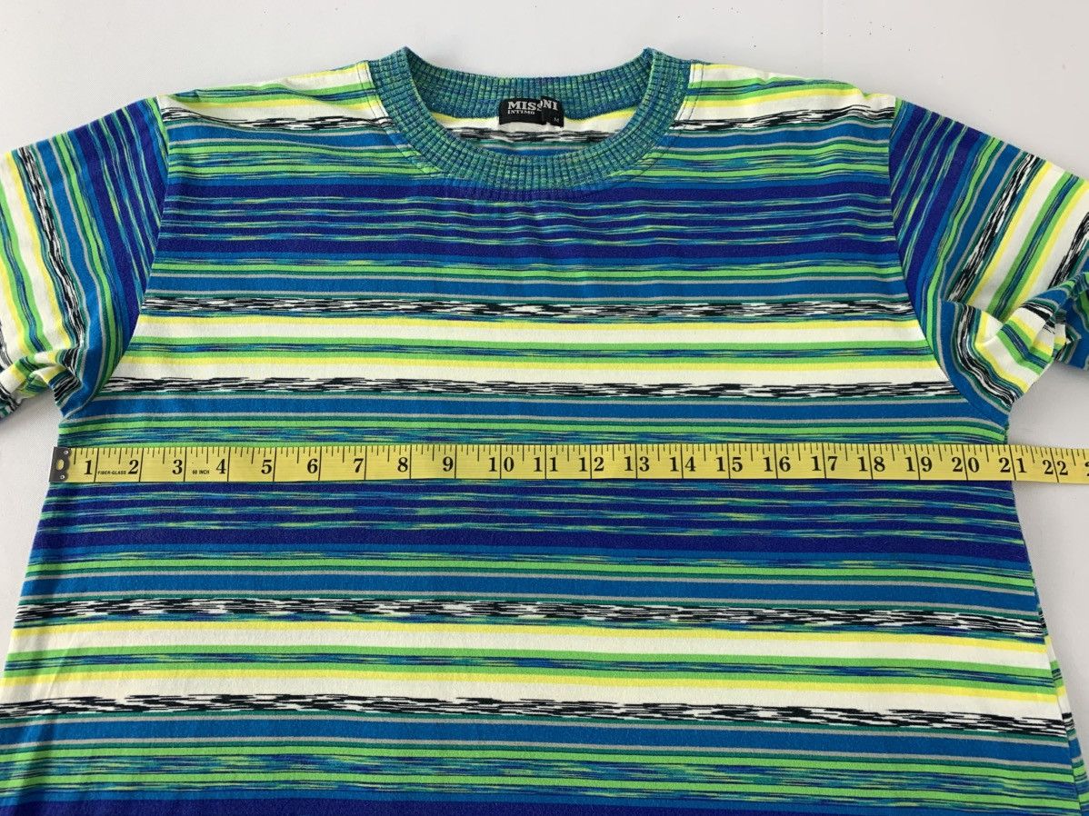 Missoni Vtg 90s Missoni Intimo Crewneck Striped Block Tee Size US M / EU 48-50 / 2 - 5 Thumbnail