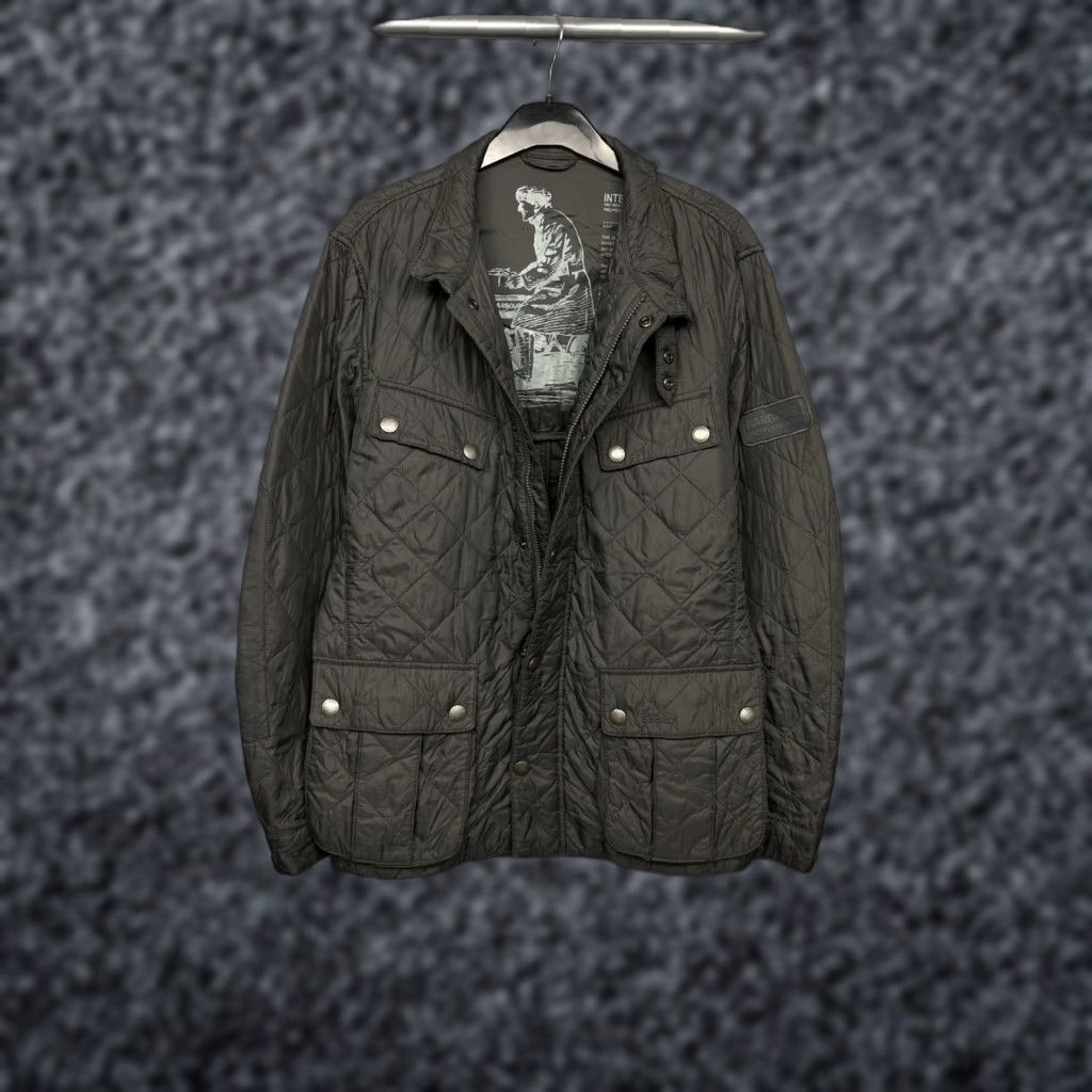 Barbour Barbour Barbour International Ariel Mens Quilted Jacket XL Gray Quilted Jacket Mens Barbour International Ariel XL Gray Size US XL / EU 56 / 4 - 1 Thumbnail