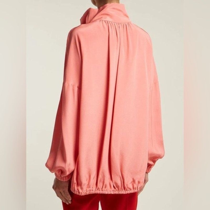 Tibi Tibi Drawstring Blouse Salmon Pink Size XS / US 0-2 / IT 36-38 - 4 Thumbnail