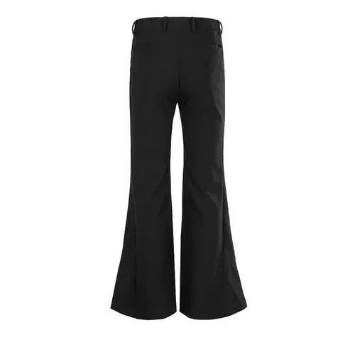 Japanese Brand Cotton Embroidery Baggy Black Flare Pants Size US 32 / EU 48 - 4 Thumbnail