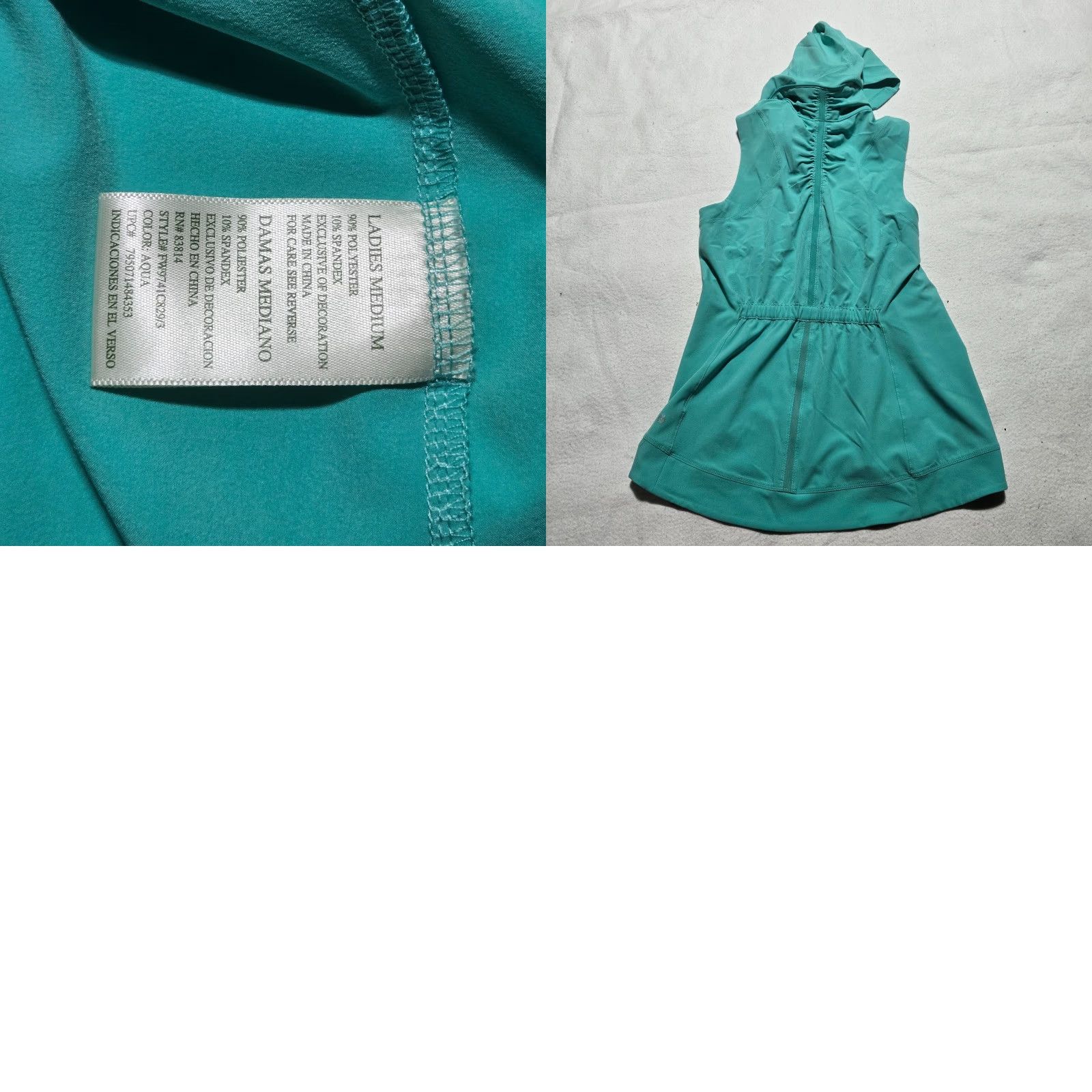 Vintage Tangerine Vest Women M Blue Sleeveless Hooded Zip Activewear Jacket/ Vest Blue Tangerine Women's M Sleeveless Hooded Zip Vest Jacket Size M / US 6-8 / IT 42-44 - 8 Thumbnail