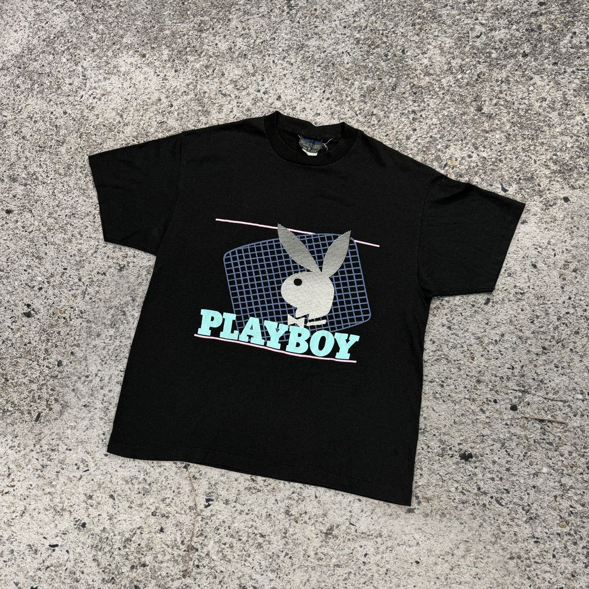 Vintage 90s Playboy Thrashed Faded Thin Shirt Pornstar ERD Grunge Size US L / EU 52-54 / 3 - 5 Thumbnail