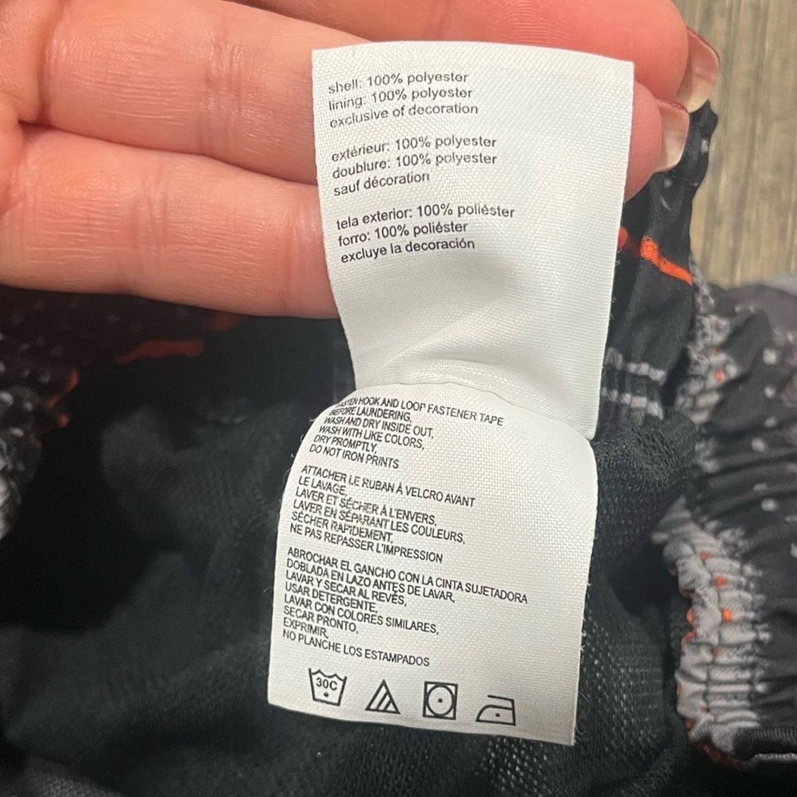 Speedo Speedo Gray Orange Drawstring Board Shorts Size M Size US 28 / EU 44 - 2 Thumbnail