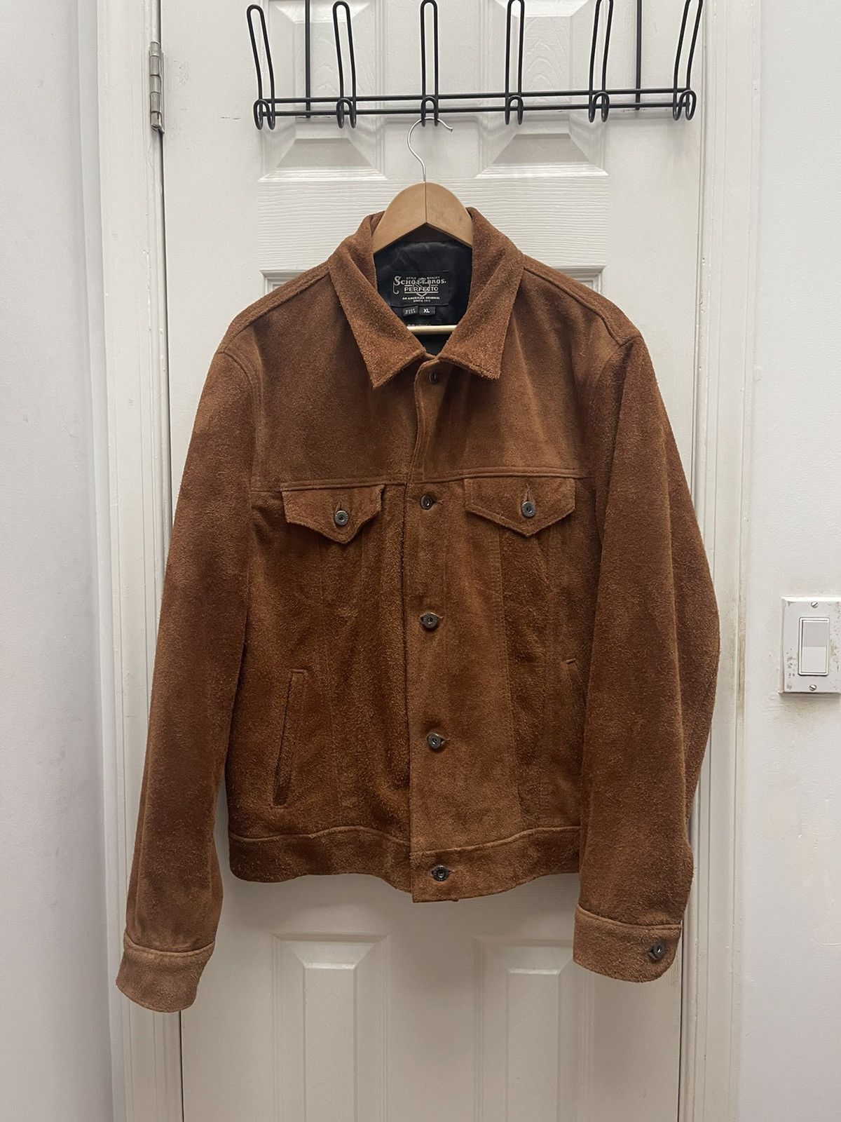 3sixteen × Schott Schott x 3sixteen Suede Trucker Jacket