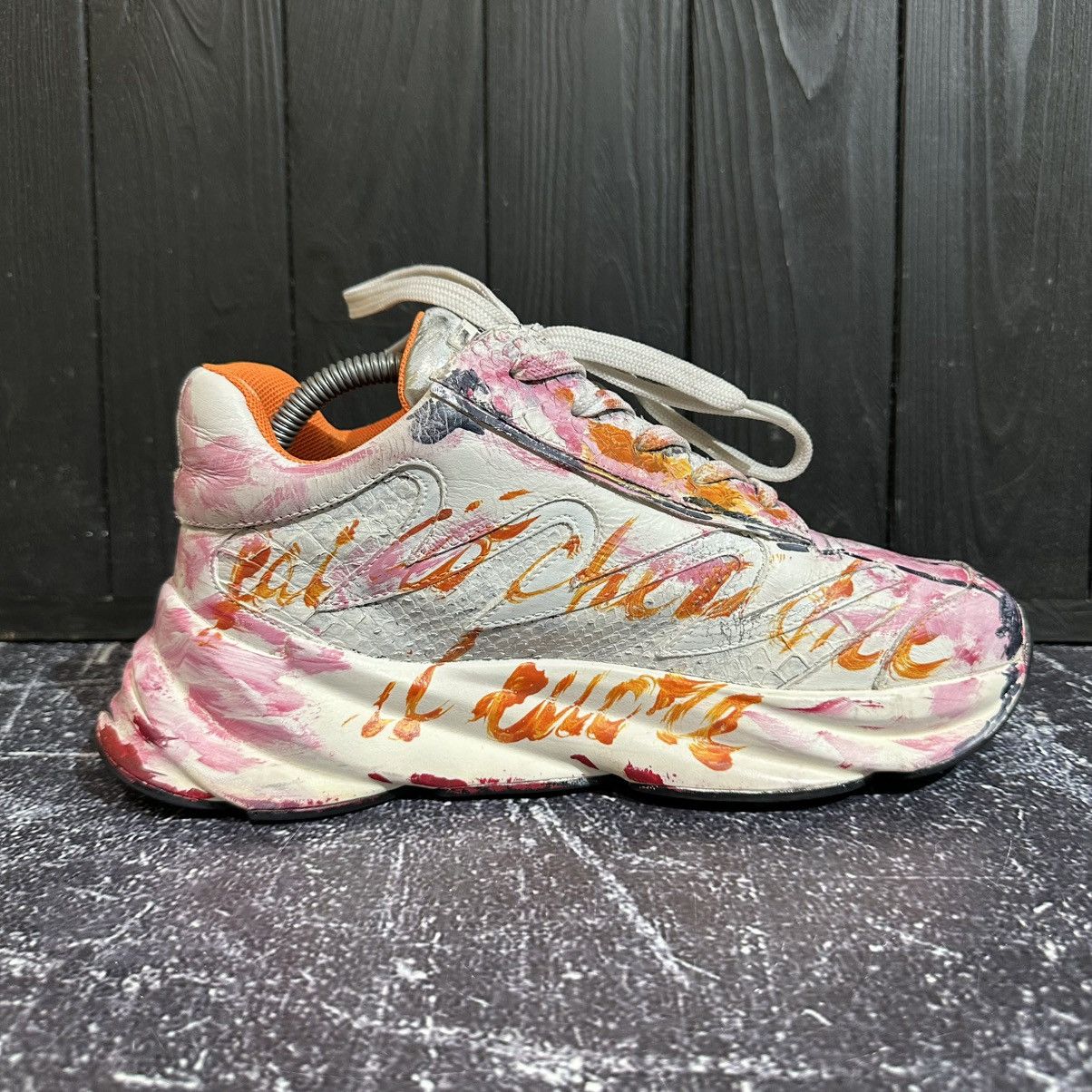 Other ELENA IACHI - Women’s Hand Paint Leather Sneakers Size 38/39 Size US 8 / IT 38 - 8 Thumbnail