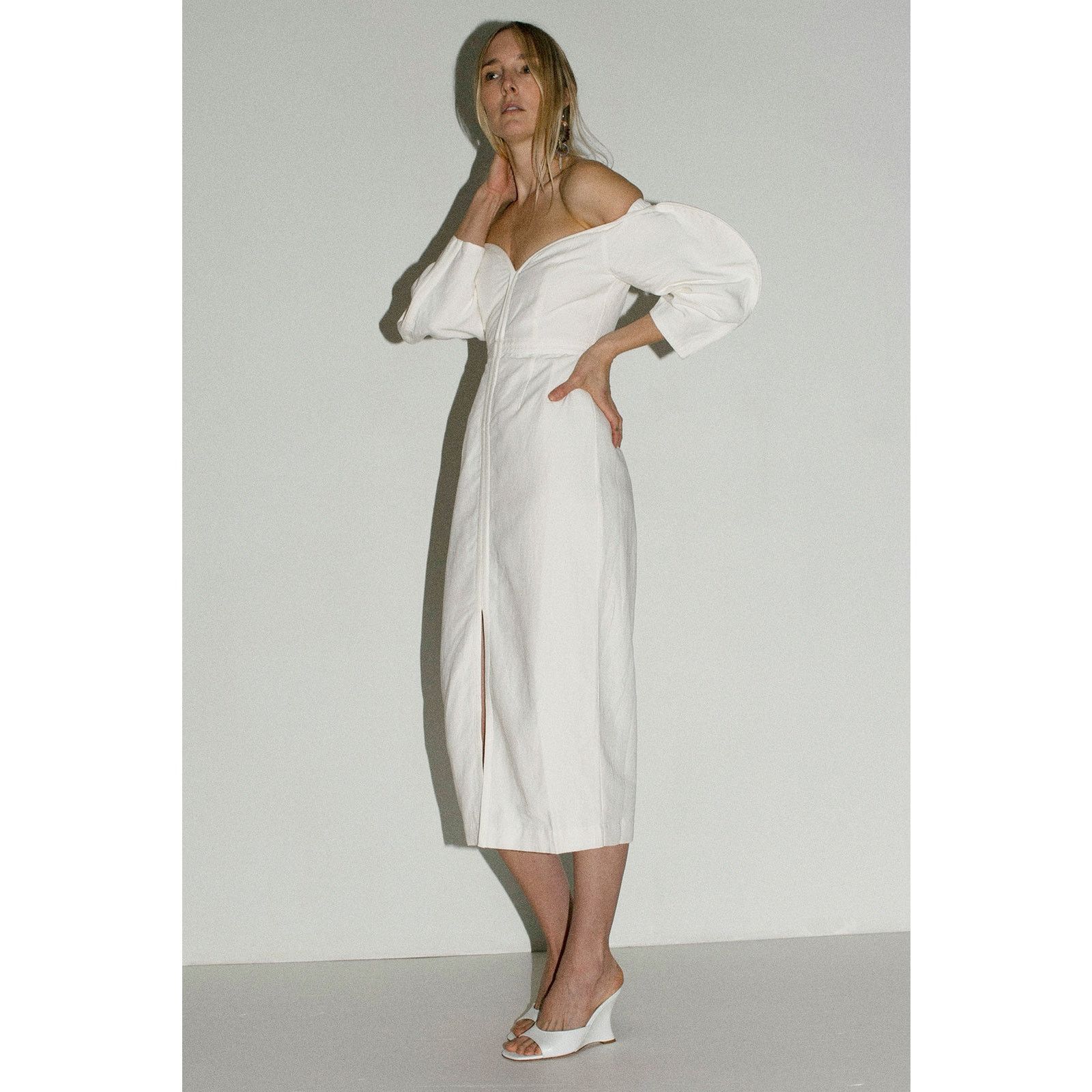 Mara Hoffman Mara Hoffman Leonara puff sleeve midi dress white size 00 Size XXS / US 00 / IT 34 - 17 Thumbnail