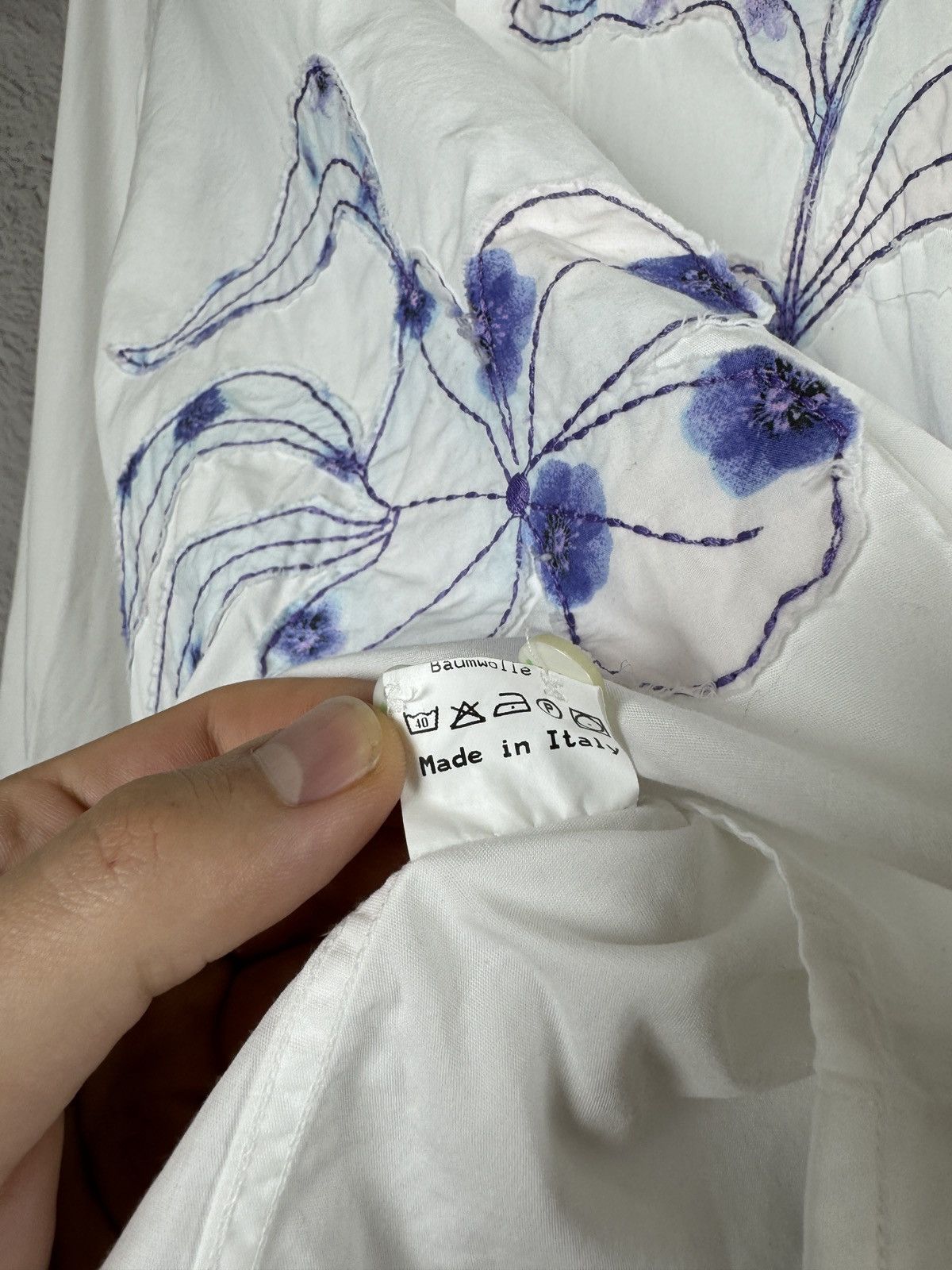 Pal Zileri Pal Zileri Lab. white vintage flower archival LS shirt Size US L / EU 52-54 / 3 - 10 Thumbnail