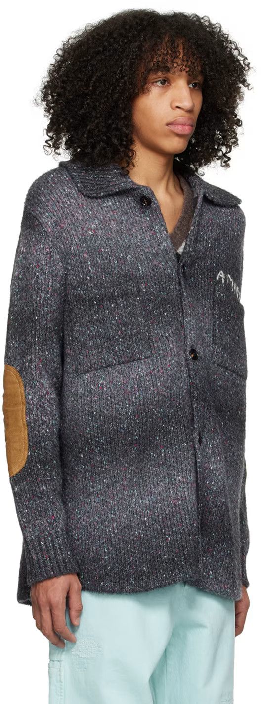 Amiri o1y0525 Logo Cardigan in Lead Size US S / EU 44-46 / 1 - 2 Thumbnail
