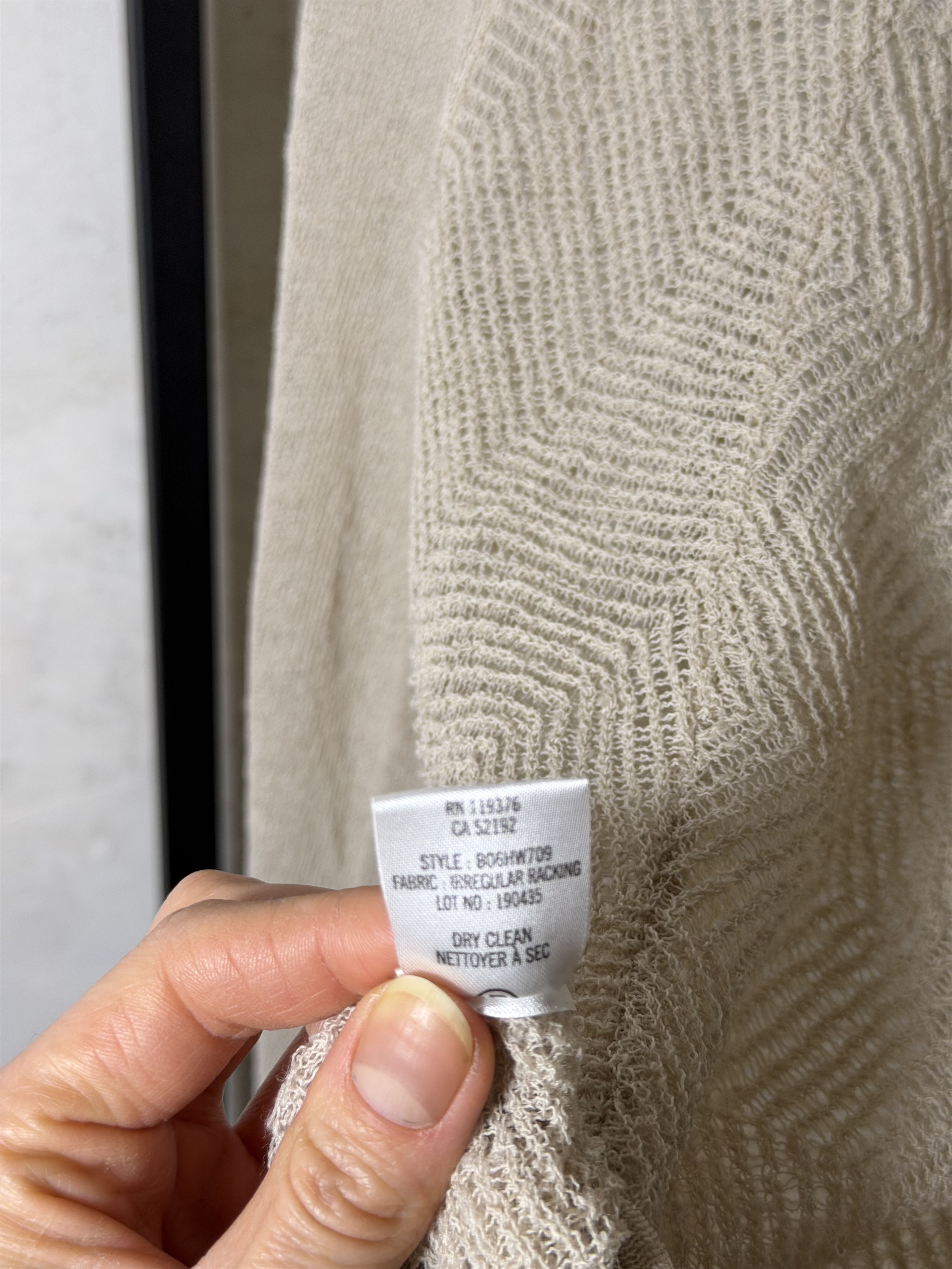 Helmut Lang HELMUT LANG Asymmetrical Hem Beige Gauze Knitted Long Sleeve Size M / US 6-8 / IT 42-44 - 6 Thumbnail