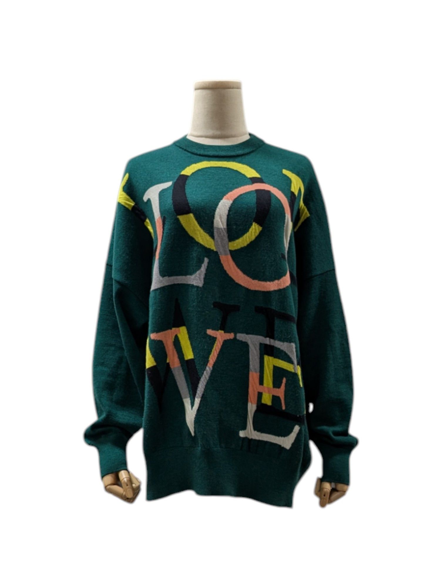 Loewe Green 'Love Loewe' Pullover Size S / US 4 / IT 40 - 1 Thumbnail