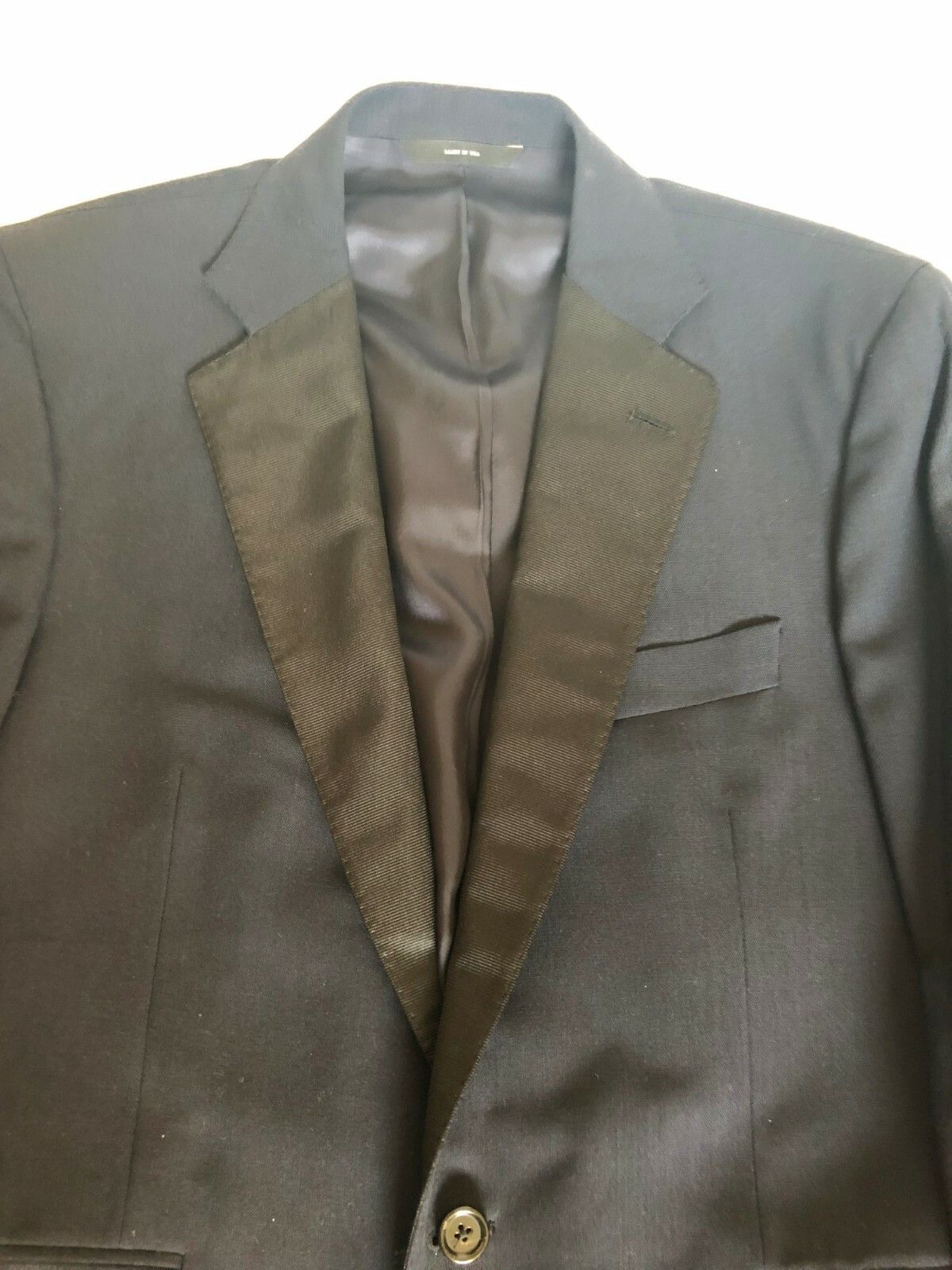 Other Ian Velardi Navy Wool Black Lapel Tuxedo Blazer 40 US Size 40R - 2 Thumbnail