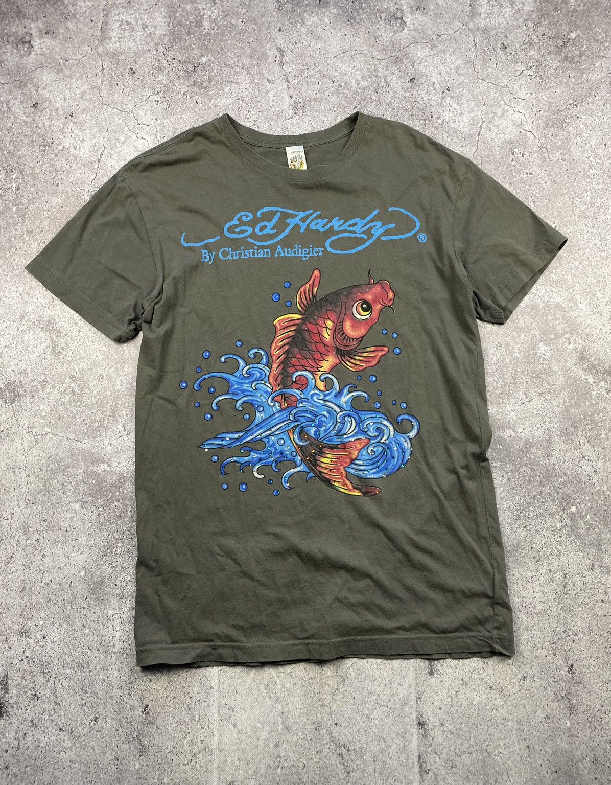 Ed Hardy × Japanese Brand × Vintage Vintage Y2K Ed Hardy T Shirt Long Sleeve Fish Japanesse Size US L / EU 52-54 / 3 - 1 Thumbnail