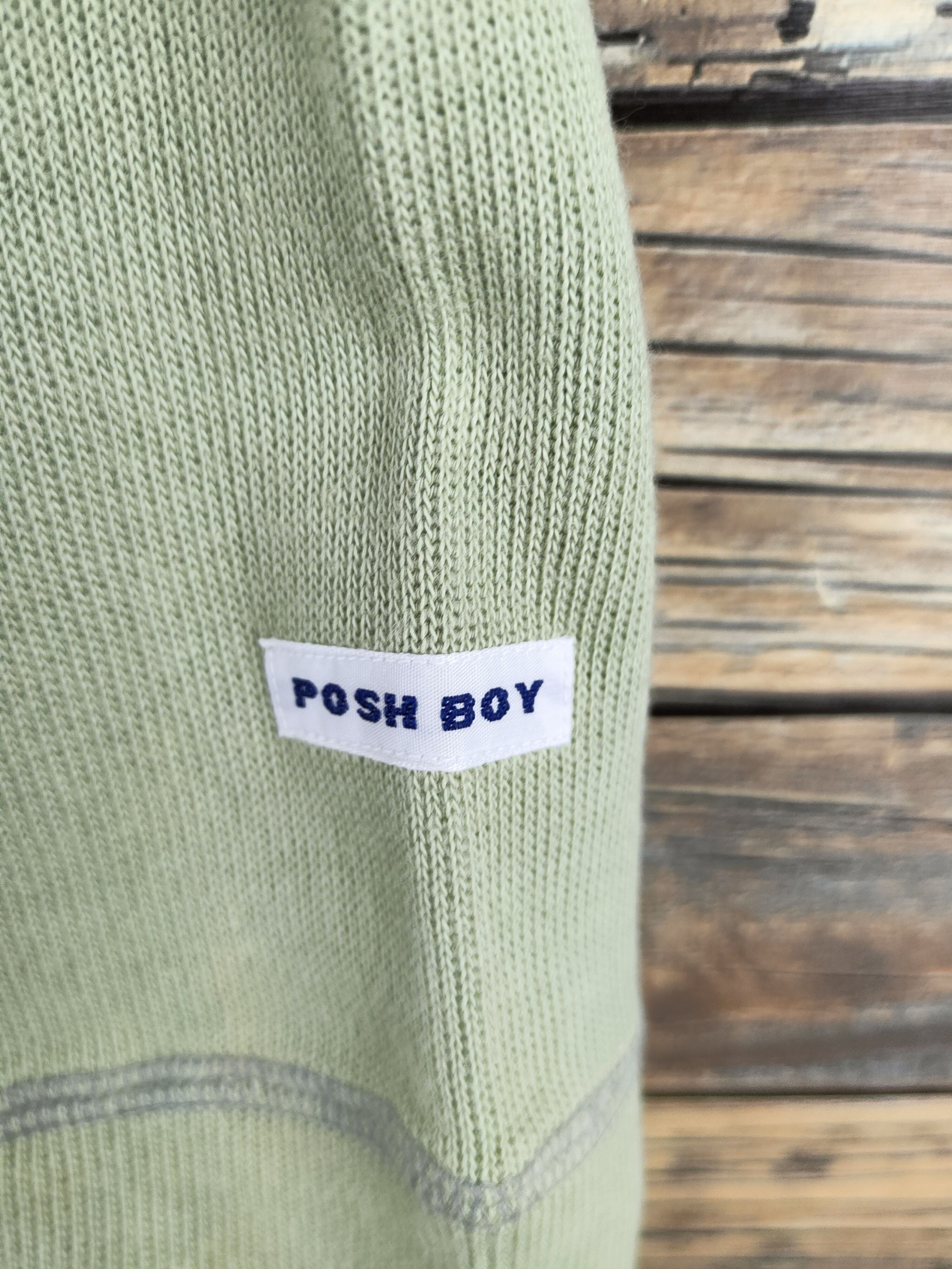 Japanese Brand DL Posh Boy Light Green Knitwear Sweatshirts #46-211 Size US L / EU 52-54 / 3 - 7 Thumbnail