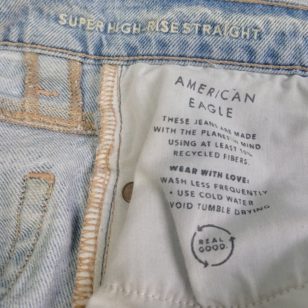 American Eagle Outfitters New American Eagle Size 2 High Rise Straight Denim Jeans Size 26" / US 2 / IT 38 - 6 Thumbnail