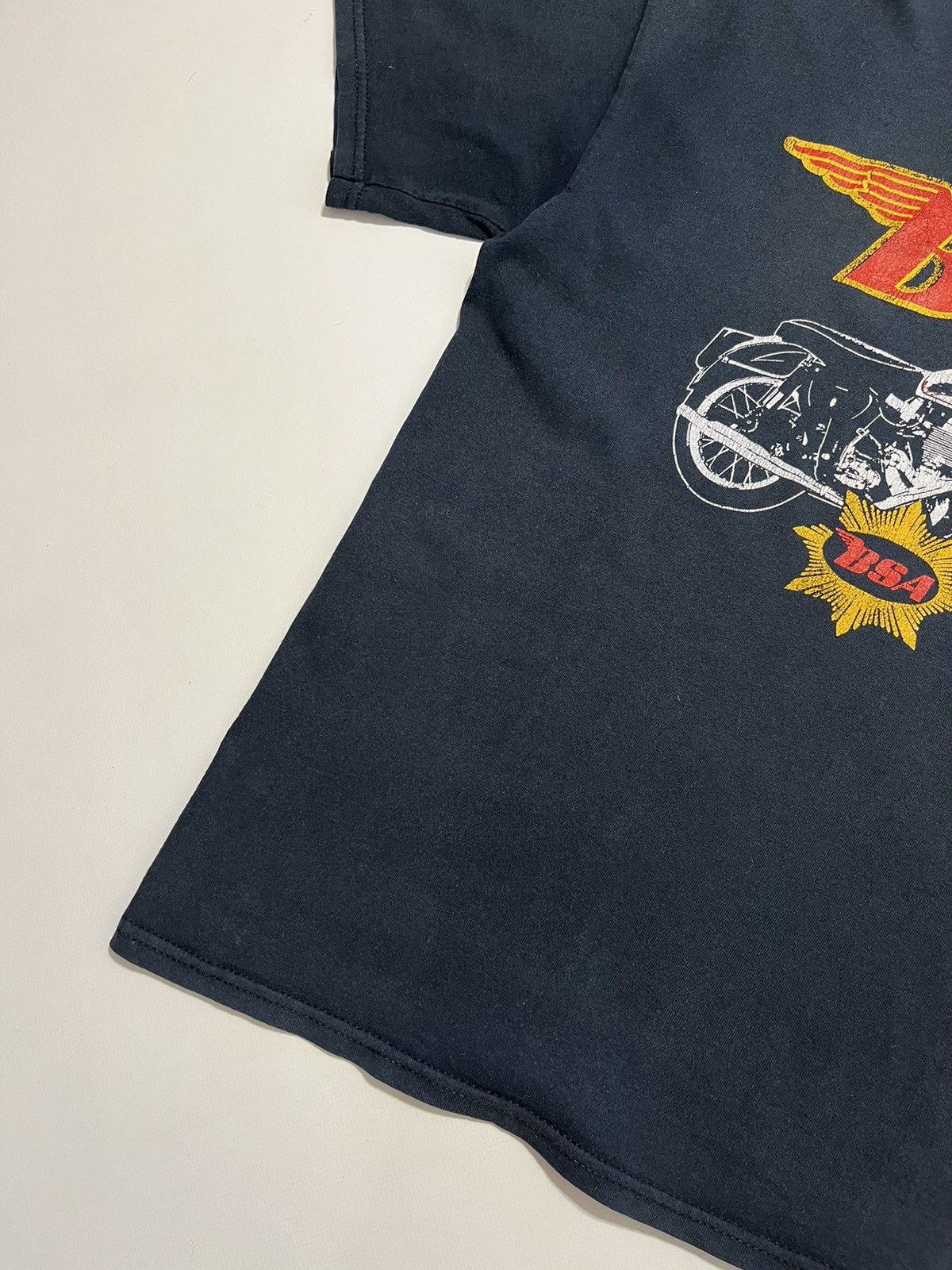 NASCAR Vintage Perfectly Washed BSA Motorcycle T-shirt Size US L / EU 52-54 / 3 - 7 Thumbnail