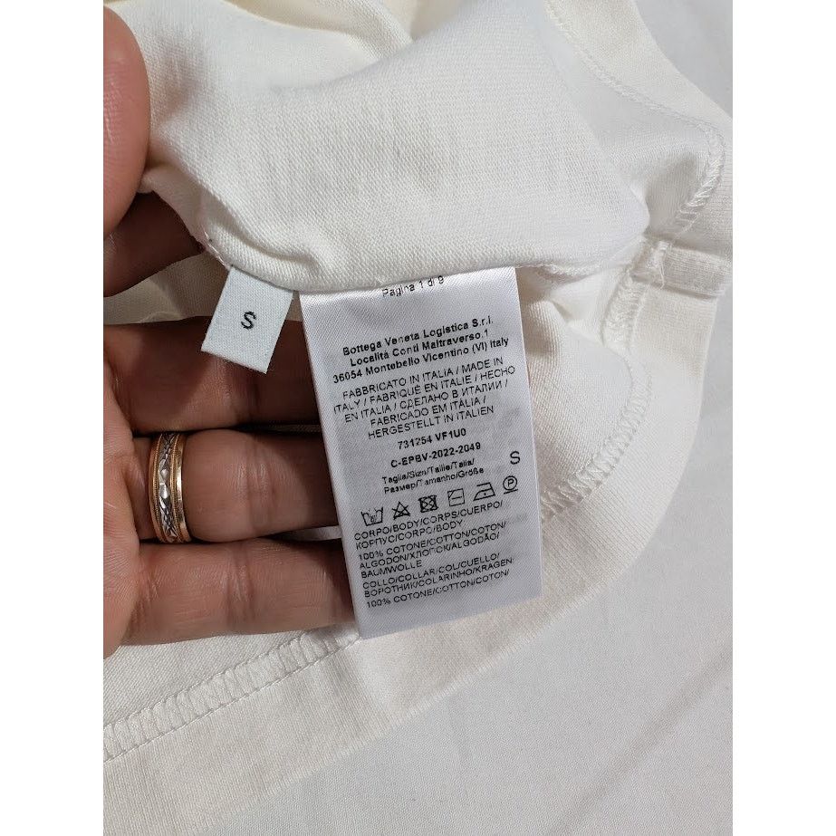 Bottega Veneta o1rshd1 T-Shirt Sunrise Light Cotton in Off-White Size US S / EU 44-46 / 1 - 12 Thumbnail