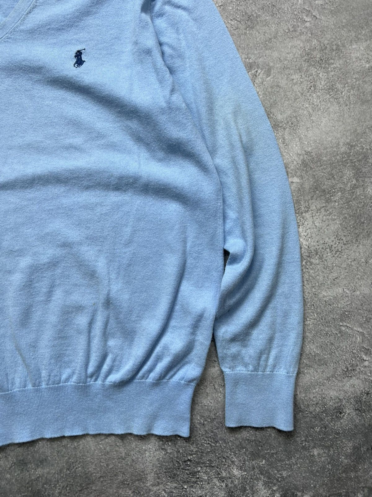Polo Ralph Lauren Polo Ralph Lauren Blue Sweater Mens V-Neck Cashmere Size US S / EU 44-46 / 1 - 2 Thumbnail