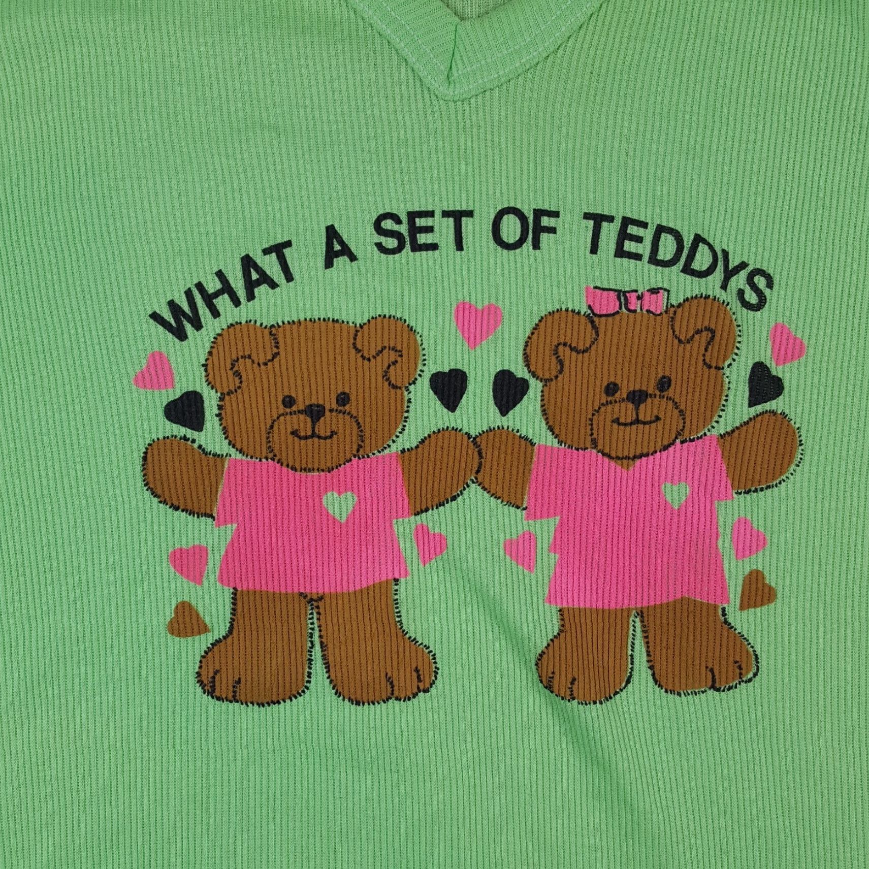 Vintage Vintage American Sportswear Women's T-Shirt XL Green 80s Retro Teddy Bear Sleep Tee Casual Summer Size XL / US 12-14 / IT 48-50 - 3 Thumbnail