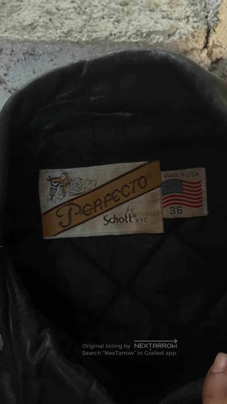 Schott Schott Vintage cable-stayed motorcycle leather jacket Size US M / EU 48-50 / 2 - 6 Thumbnail