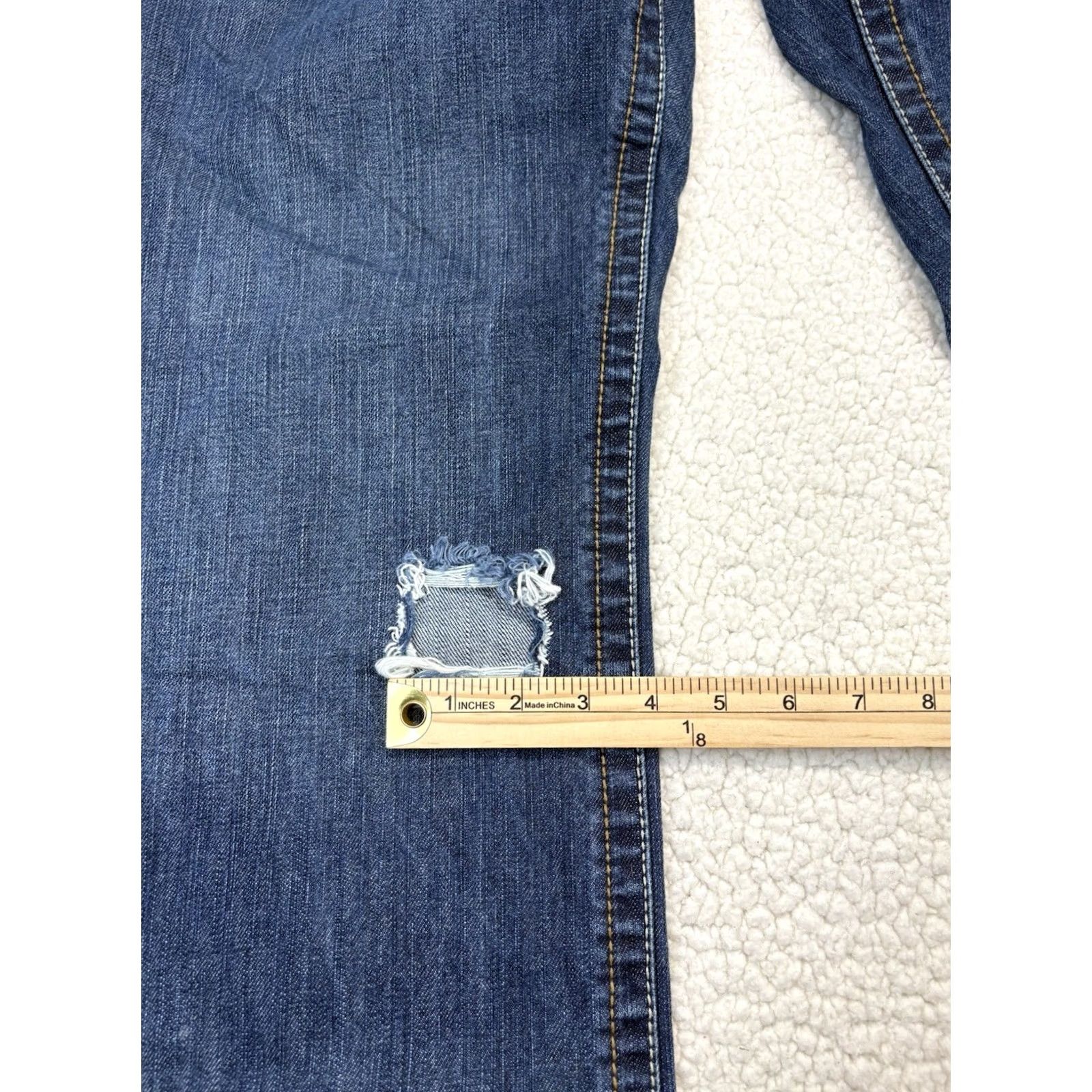Ariat Ariat M4 Relaxed Bootcut Jeans 34x36 34 36 Medium Blue Denim Distressed USA Cowboy Work Mens Jeans Size US 34 / EU 50 - 2 Thumbnail