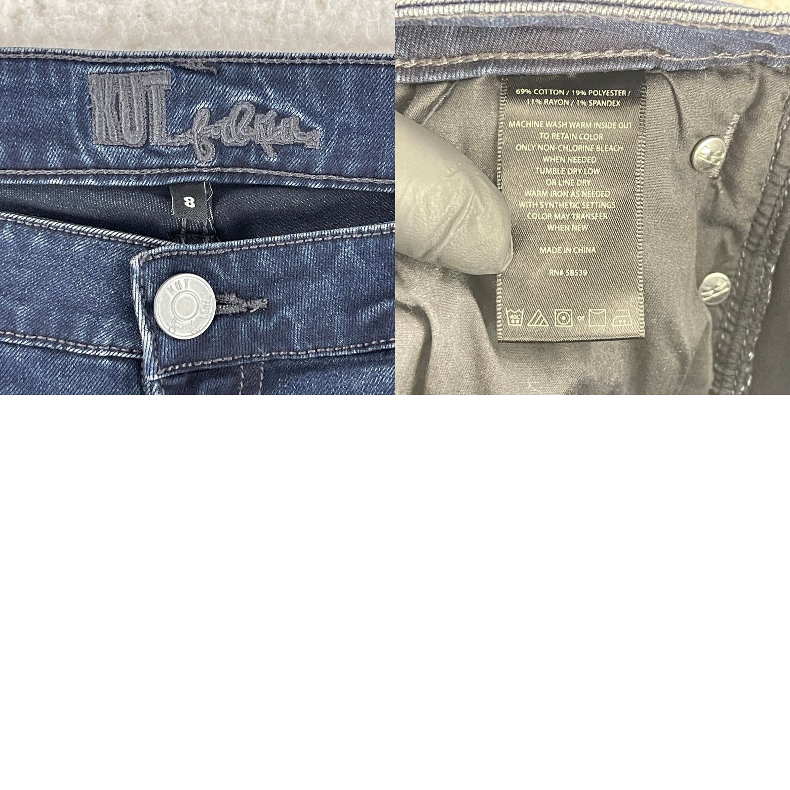 Vintage KUT from the Kloth Blue Denim Skinny Jeans Womens Mid-Rise Size 8 Size 30" / US 8 / IT 44 - 10 Thumbnail